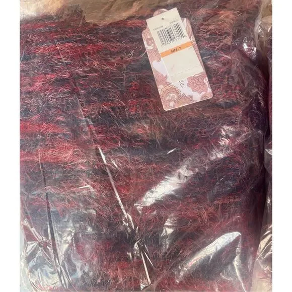 Band Of Gypsies Sunset Blvd Red Duster Cardigan Size Small NWT - Picture 4 of 4